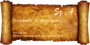 Szedmák Antigon névjegykártya